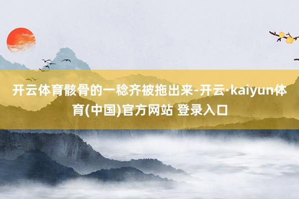 开云体育骸骨的一稔齐被拖出来-开云·kaiyun体育(中国)官方网站 登录入口