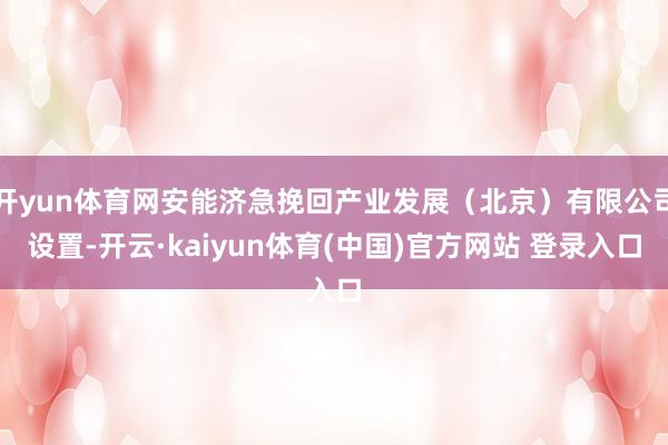 开yun体育网安能济急挽回产业发展（北京）有限公司设置-开云·kaiyun体育(中国)官方网站 登录入口